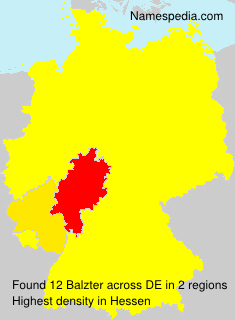 Surname Balzter in Germany Surname Balzter in Germany