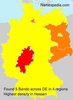 Surname Bando in Germany Surname Bando in Germany