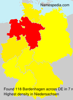 Surname Bardenhagen in Germany