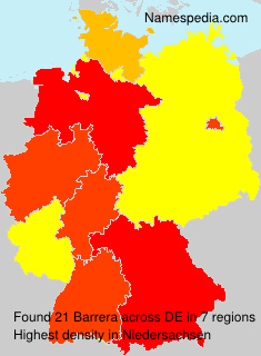 Surname Barrera in Germany Surname Barrera in Germany