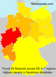 Surname Barsnick in Germany Surname Barsnick in Germany