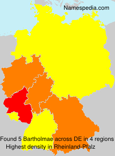 Surname Bartholmae in Germany Surname Bartholmae in Germany