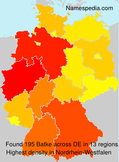 Surname Batke in Germany Surname Batke in Germany