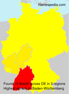 Surname Batzill in Germany Surname Batzill in Germany
