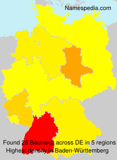 Surname Bauhardt in Germany Surname Bauhardt in Germany
