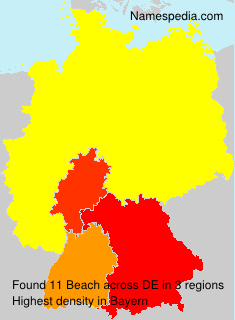 Surname Beach in Germany Surname Beach in Germany