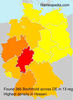 Surname Bechthold in Germany Surname Bechthold in Germany