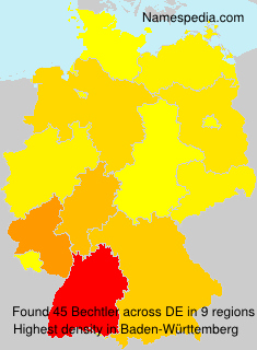 Surname Bechtler in Germany Surname Bechtler in Germany