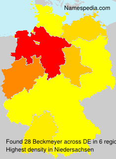 Surname Beckmeyer in Germany Surname Beckmeyer in Germany
