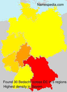 Surname Bedacht in Germany Surname Bedacht in Germany