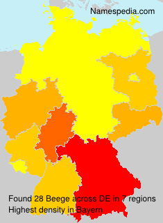 Surname Beege in Germany Surname Beege in Germany
