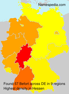 Surname Befort in Germany Surname Befort in Germany