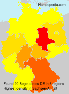 Surname Bege in Germany Surname Bege in Germany