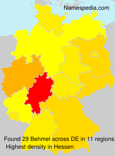 Surname Behmel in Germany Surname Behmel in Germany