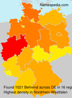 Surname Behrend in Germany Surname Behrend in Germany