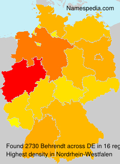 Surname Behrendt in Germany Surname Behrendt in Germany