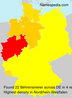 Surname Behrensmeier in Germany Surname Behrensmeier in Germany