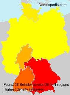 Surname Beinder in Germany Surname Beinder in Germany
