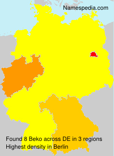 Surname Beko in Germany Surname Beko in Germany