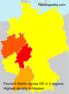 Surname Bektic in Germany Surname Bektic in Germany
