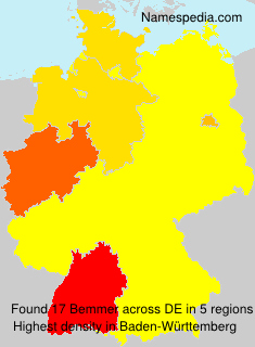 Surname Bemmer in Germany Surname Bemmer in Germany