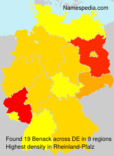 Surname Benack in Germany Surname Benack in Germany