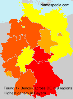 Surname Bencsik in Germany Surname Bencsik in Germany