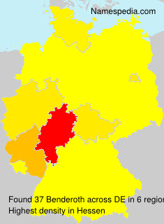 Surname Benderoth in Germany Surname Benderoth in Germany