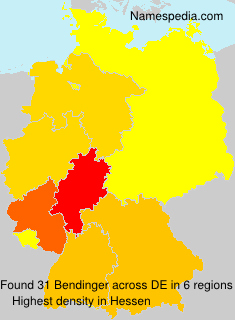 Surname Bendinger in Germany Surname Bendinger in Germany