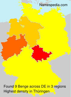 Surname Benge in Germany Surname Benge in Germany