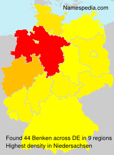 Surname Benken in Germany Surname Benken in Germany