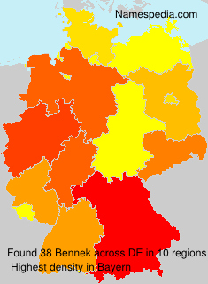 Surname Bennek in Germany Surname Bennek in Germany