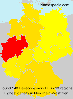 Surname Benson in Germany Surname Benson in Germany
