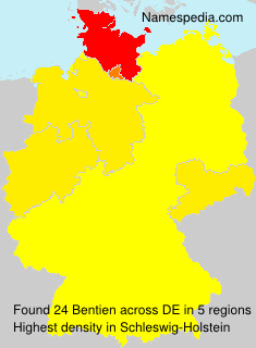 Surname Bentien in Germany Surname Bentien in Germany