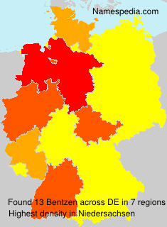 Surname Bentzen in Germany Surname Bentzen in Germany