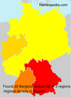 Surname Bergtold in Germany Surname Bergtold in Germany