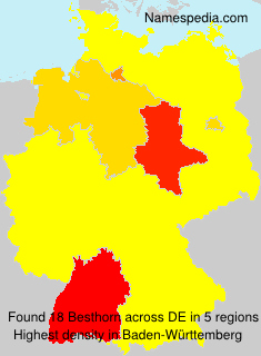 Surname Besthorn in Germany Surname Besthorn in Germany