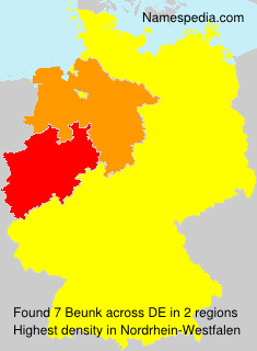 Surname Beunk in Germany Surname Beunk in Germany