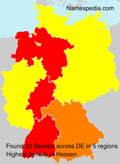 Surname Beyeler in Germany Surname Beyeler in Germany
