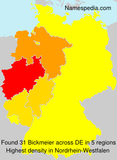 Surname Bickmeier in Germany Surname Bickmeier in Germany