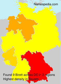 Surname Birett in Germany Surname Birett in Germany