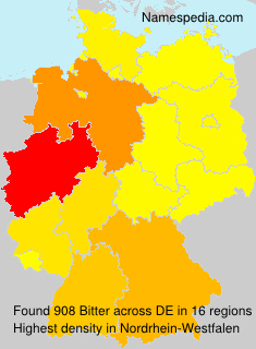 Surname Bitter in Germany Surname Bitter in Germany