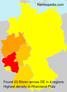 Surname Bitzen in Germany Surname Bitzen in Germany