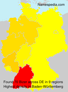 Surname Bizer in Germany Surname Bizer in Germany