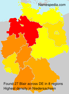 Surname Blair in Germany Surname Blair in Germany