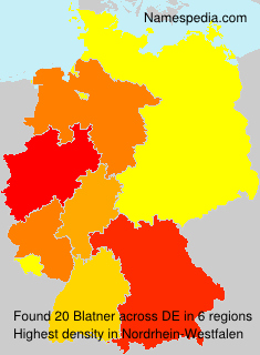 Surname Blatner in Germany Surname Blatner in Germany