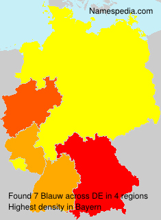 Surname Blauw in Germany Surname Blauw in Germany