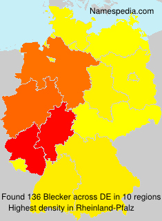 Surname Blecker in Germany Surname Blecker in Germany