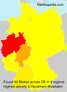 Surname Blicker in Germany Surname Blicker in Germany