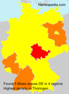 Surname Blose in Germany Surname Blose in Germany